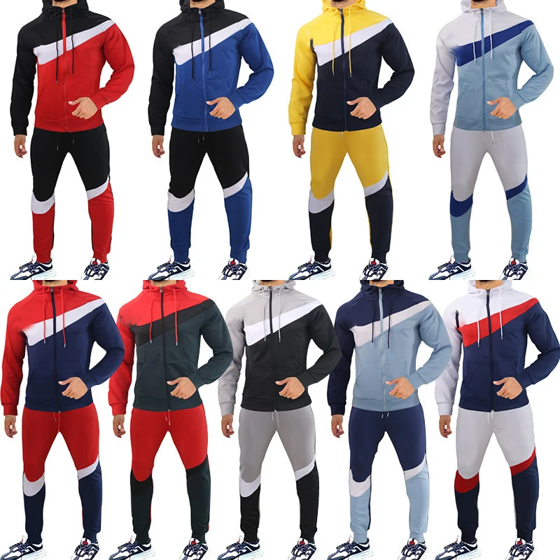 

high quality kniken track suits men sport tracksuit latest fashion 2 piece men sweatsuit sets bulk yoga sweat suits custom logo, Many color mix