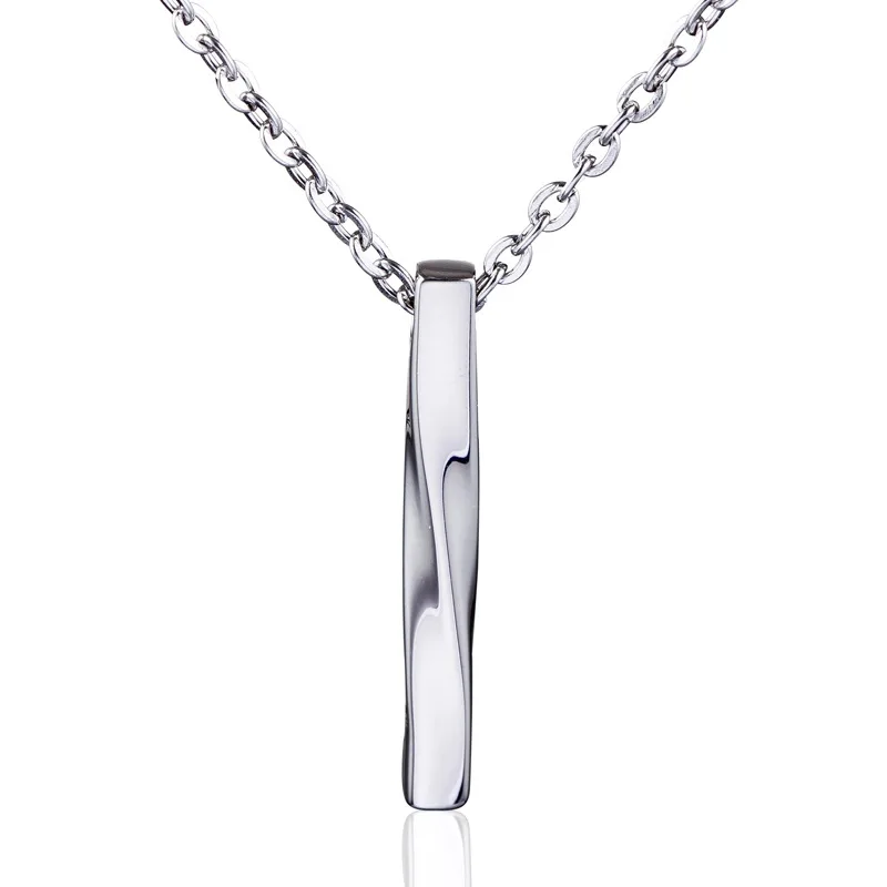 

OUYA newest stainless steel gold plated men's distortion of cylindrical pendant necklace