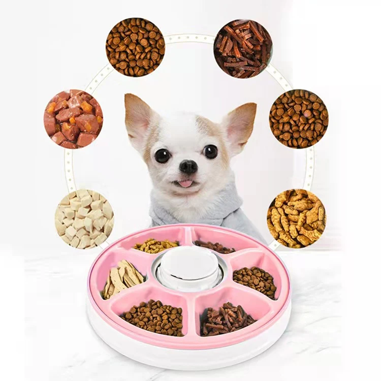 

Smart Automatic 6 Meal Trays Dry Wet Separate Cat Dog Bowl Auto Timed Pet Feeder, White