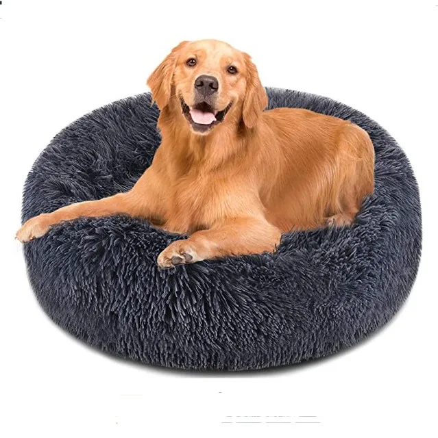 

Good Quality Plush Round Cuddler And Cozy Self Warming Washable Super Soft Pet Bed