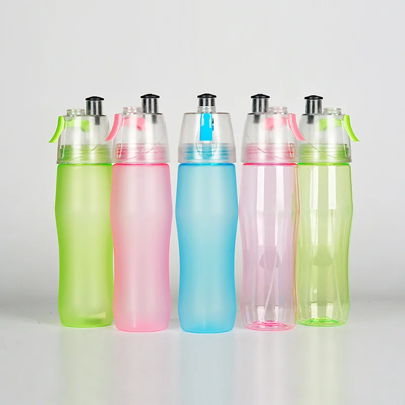 

Outdoor Portable Plastic Drinking Cup Mist Drink Moisturizing Water Spray Bottle Sports, Pink, blue, light blue, green