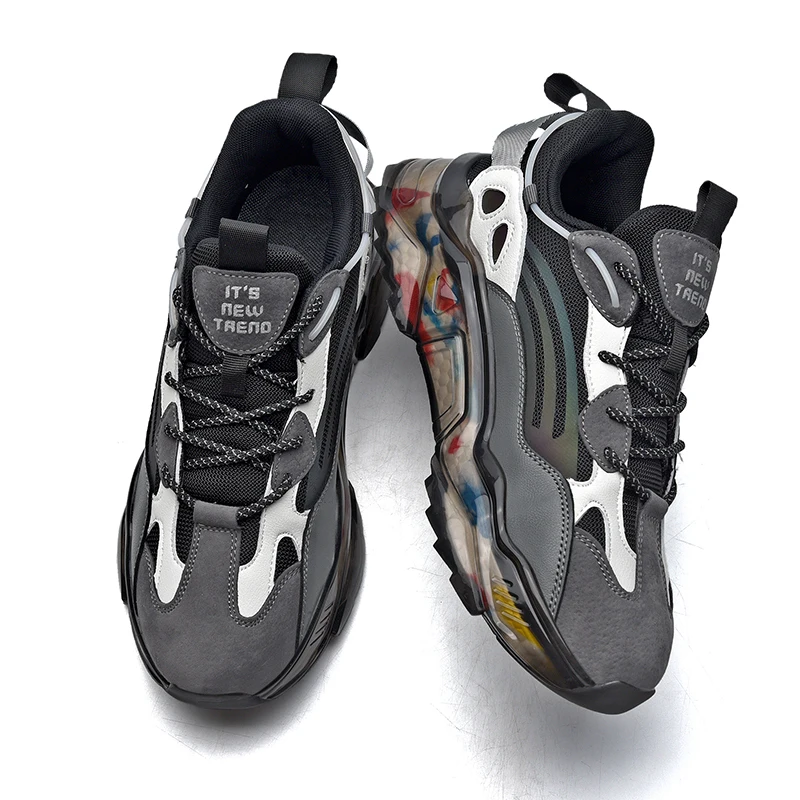 

2021 New Mens Fashion Young Men's Thick-soled Inner Increase Daddy Shoes