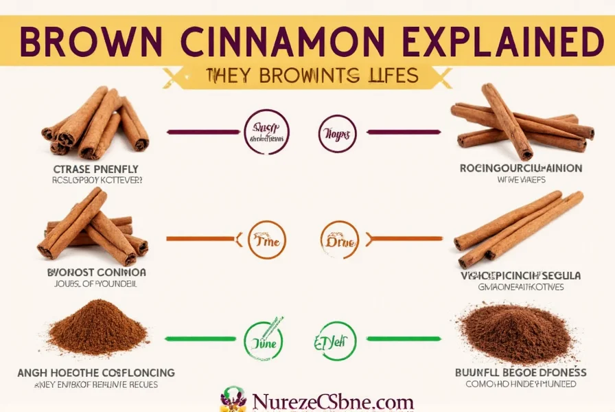 Close-up comparison of Cassia cinnamon sticks showing thick, dark reddish-brown bark versus Ceylon cinnamon's multiple thin, light tan layers