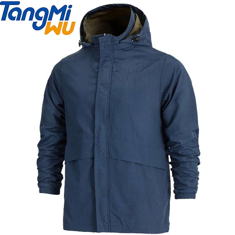 

TMW wholesale spring casual vintage zipper with hood detachable windbreaker jacket hiking jacket double jacket