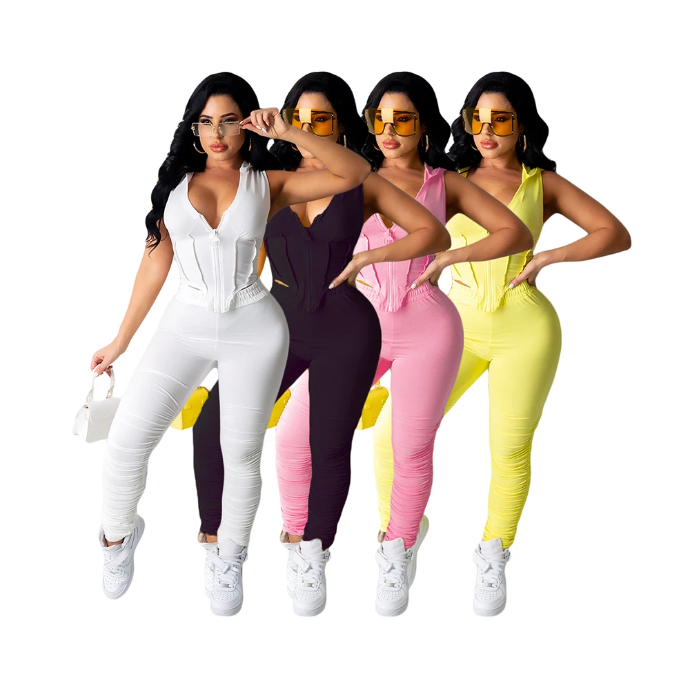 

Foma CN0094 women clothing sexy bodycon hollow out hooded top and pants 2 two piece set suit