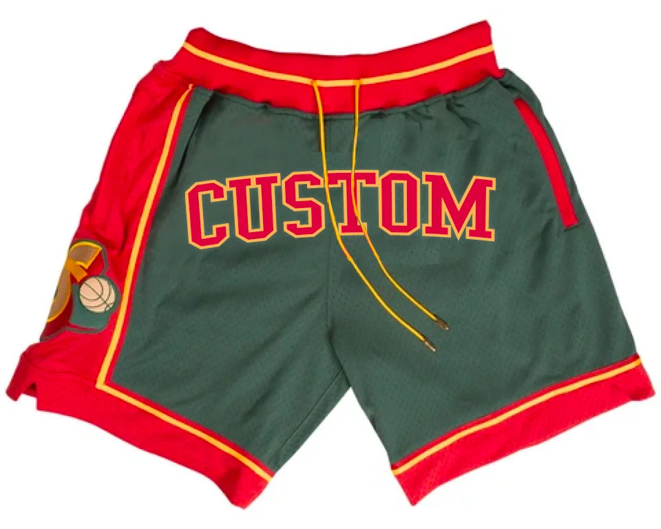 

old school throwback polyester mesh zipper embroidered Magic just men s don Custom logo basketball shorts, Customized colors