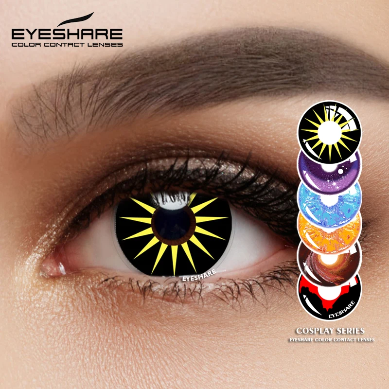

EYESHARE Halloween Makeup Color Contact Lenses for Eye ANIMAL Series Cosmetics Contacted Lens for Cosplay Beauty Colored Lenses, 6color