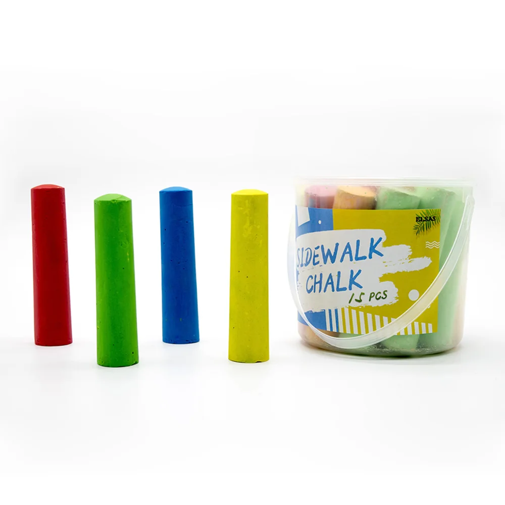 
15 Pcs Barreled Big Sidewalk Chalk For Kids 