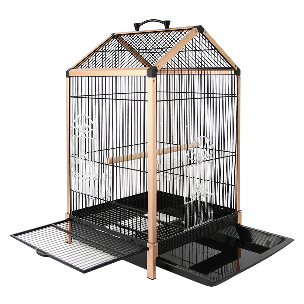 

Factory Large Comfortable Foldable Peony Lovebird Cage Multi-Color Parrot Bird Cage With Breeding Door Pet Living House Cage