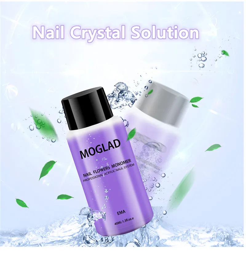 

Amazon Hot 10 in 1 Acrylic Powder Art Nail 40 ML Acrylic Liquid Set Extension With Brush Dipping Nail Art Glue Shiny Glitter, 3 colors