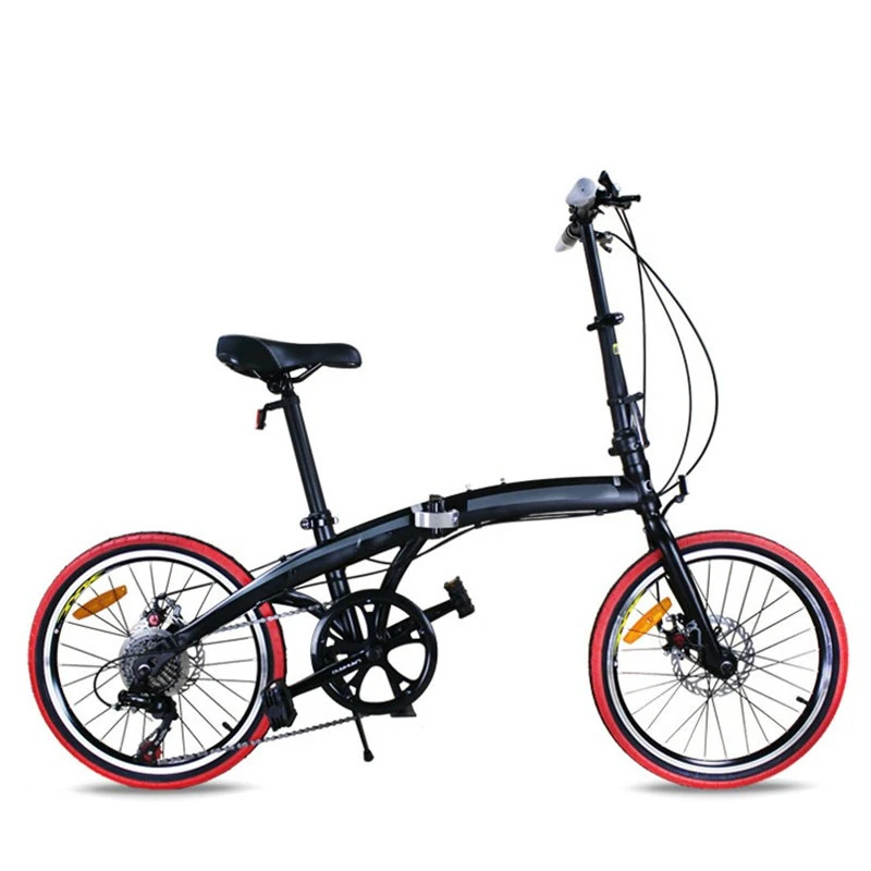 

China wholesale 9 Speed Mountain Bike 20 Inch Foldable Bike Road Bike Pedals Kid Tire Bicycle, Black, white (color can be customized)