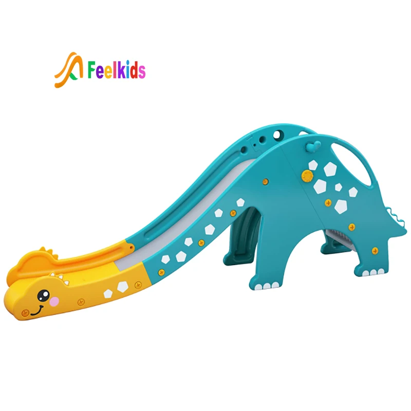 

High quality plastic indoor playground slide new design toys baby slide for toddler, Green/orange