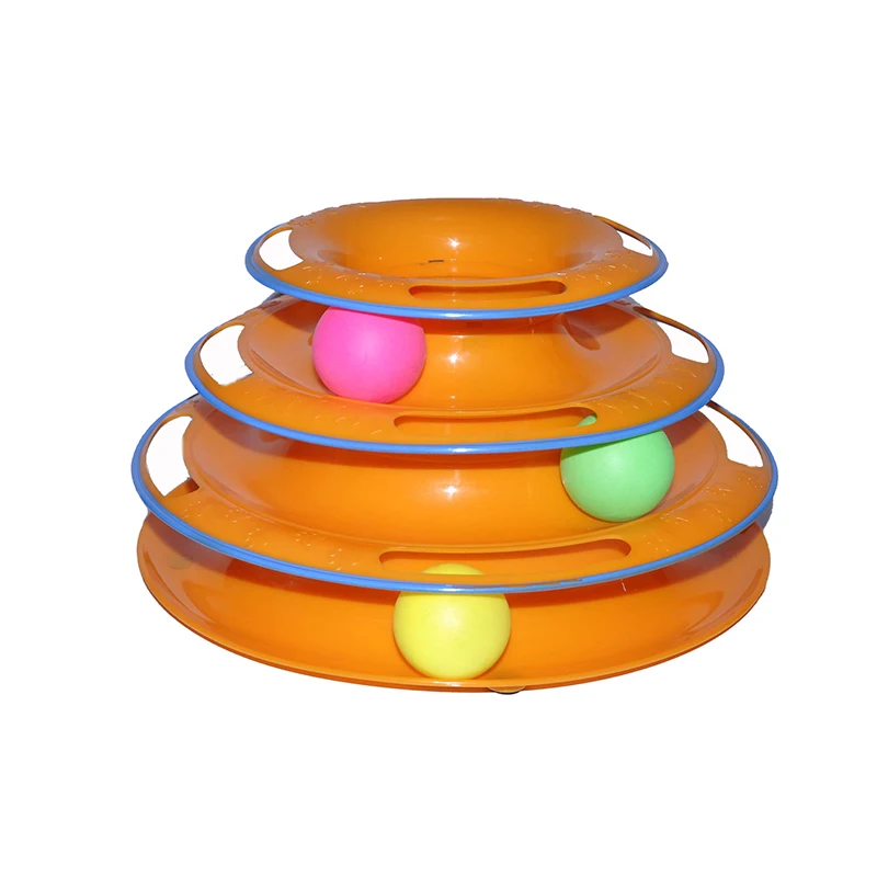 

Game Plate Tower Disc Puzzle Circle Track Ball Turntablel Nip Entertainment Pet Supplies Accessories Cat Toys Interactive, Orange