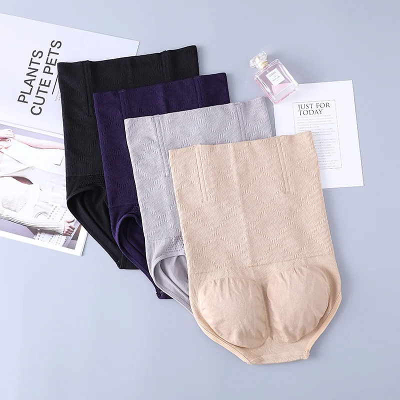 

Women seamless Butt Lifter Shapewear Hi-Waist Plus Size Double Tummy Control Panty Waist Trainer Body Shaper, Black, nude, red, gray, purple