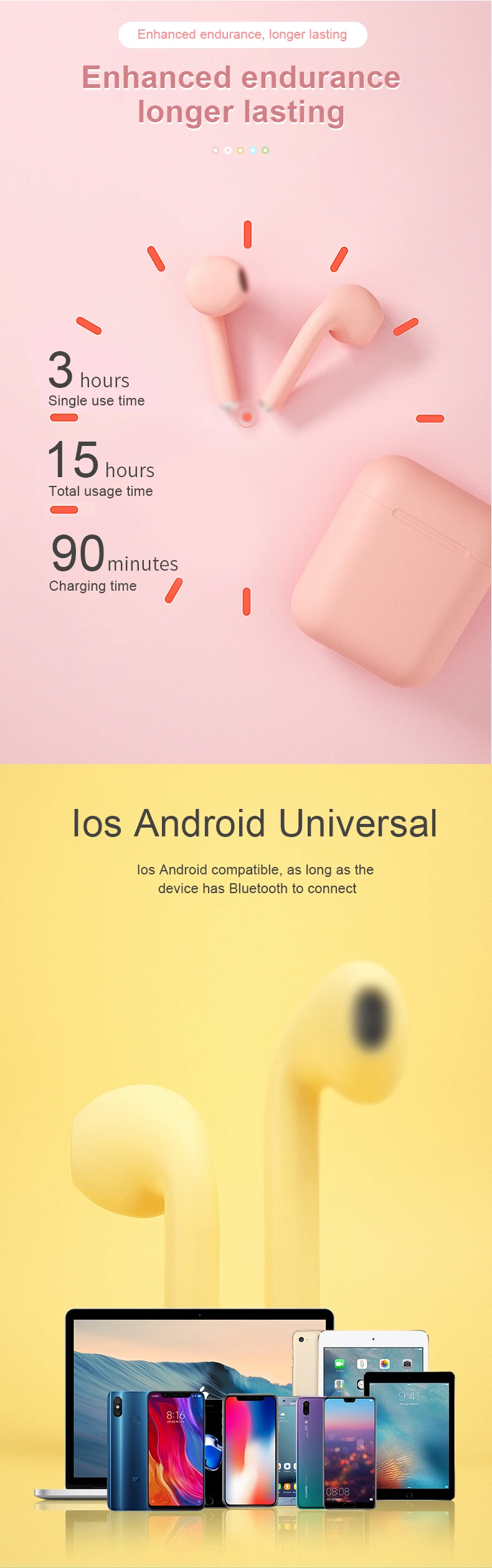 true noise cancelling i7s i12 mi tws earphones headphone wireless headphones earbuds bluetooths earphone - ANKUX.COM