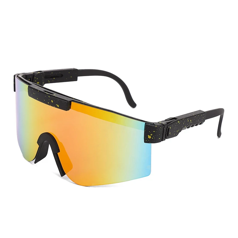 

Fashion Sports Oversized Sunglasses Outdoor Windproof Glasses Riding Cycling UV400 Polarized Pitviper Eyewear for Men