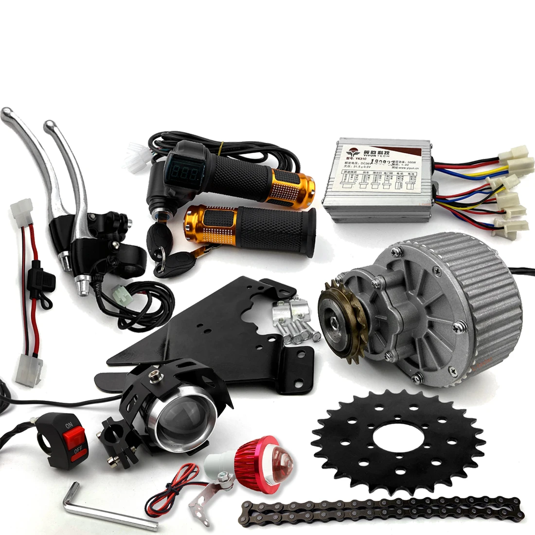 

450W Hub motor Electric Bike Kit With Flywheel Sprocket For Disc Brake
