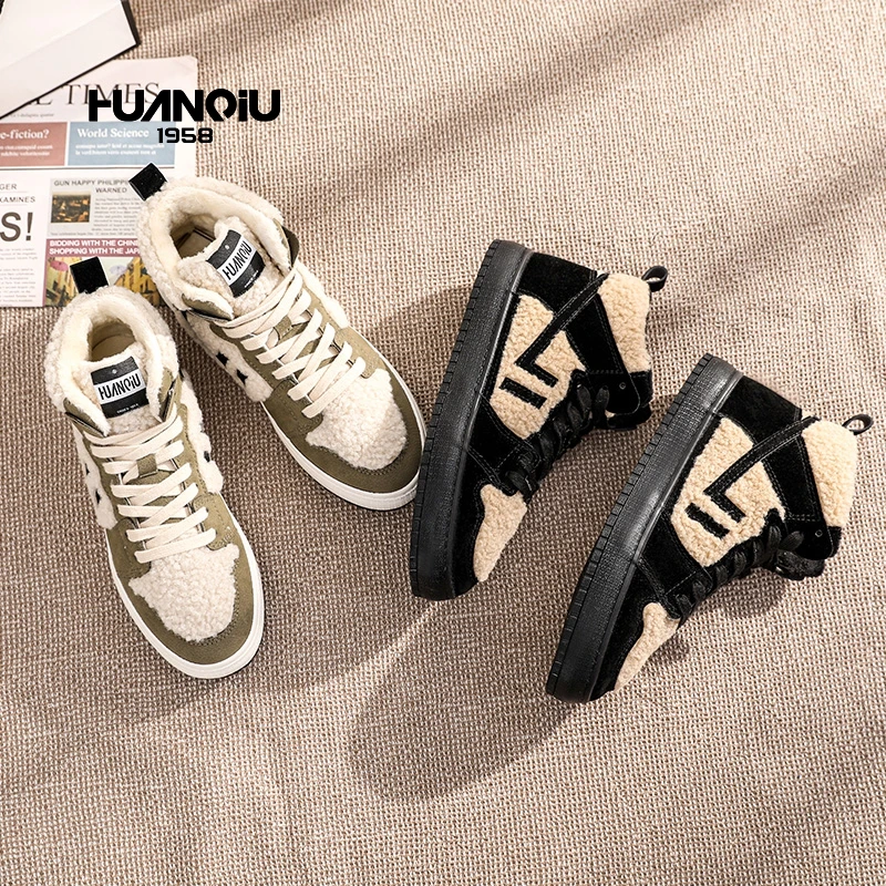 

H20216 HUANQIU wholesale comfortable warm casual shoes for woman and lady, Picture