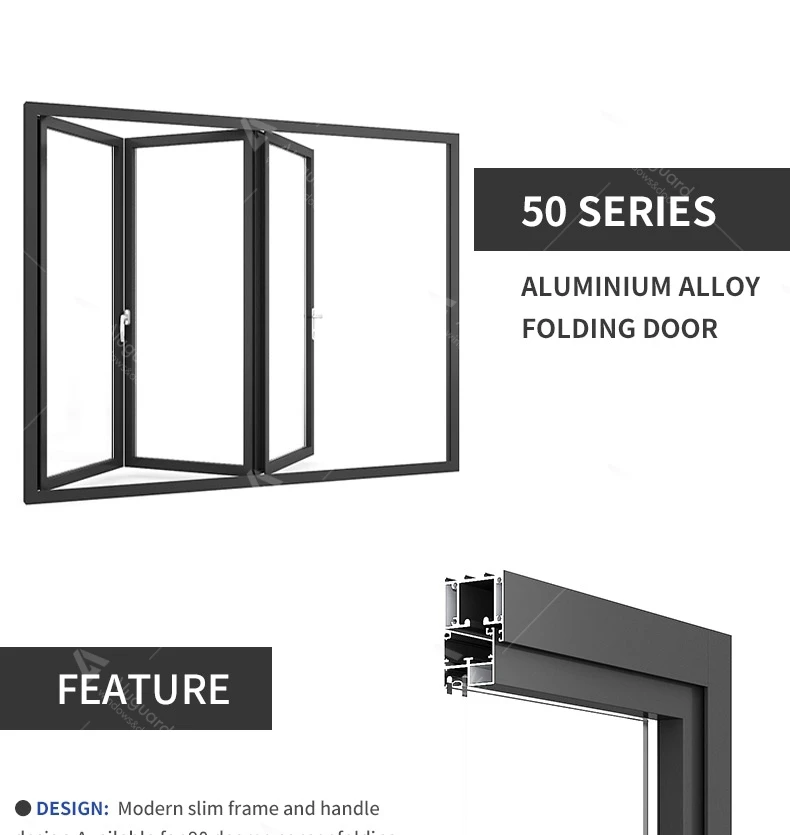 latest window designs vertical folding window / folding aluminum alloy door and windows