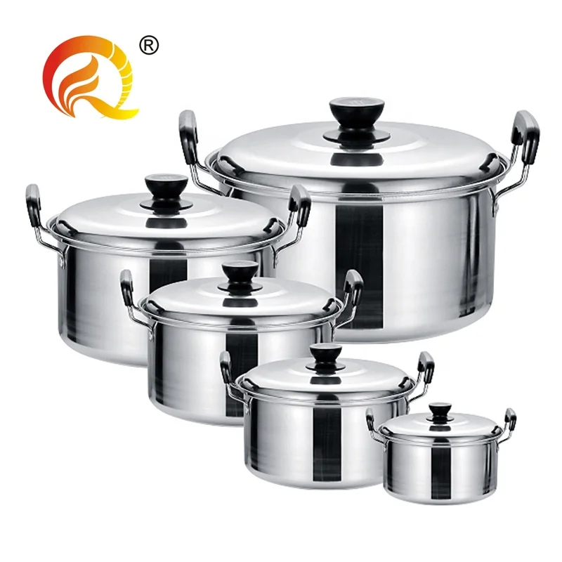 

10pcs Steamer pots cookware set stainless steel cooking pot large stock pot, Natural