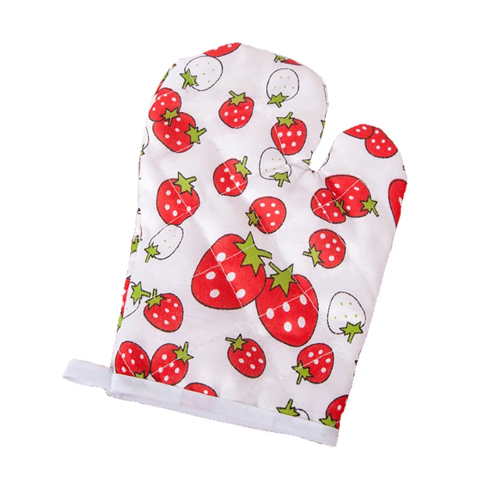 

Microwave Oven Gloves Anti-Scalding Household Oven Baking High Temperature Resistant Cotton Gloves, As shown