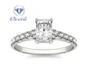 Pave Setting Wedding Gold Ring 14K/18K Radiant Cut Moissanite Diamond Engagement Ring