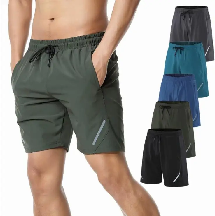 

Hot Selling Reflective Shorts Joggers Running Shorts Gym Workout Casual Short Pants Men Trousers Sweatpants, 5 colors