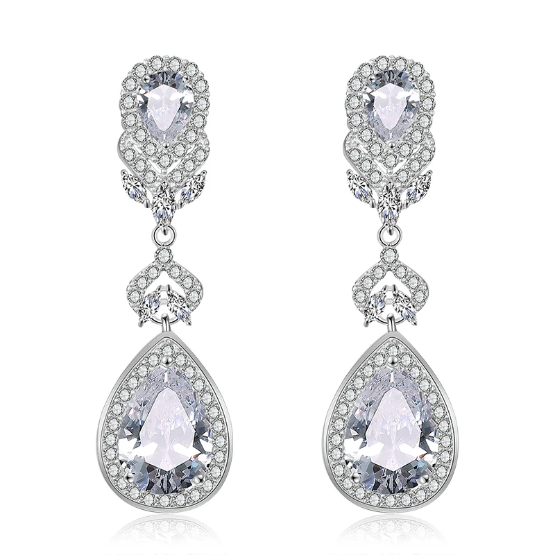 RAKOL E2352 New Design Elegant Zircon Earring For Young Girls