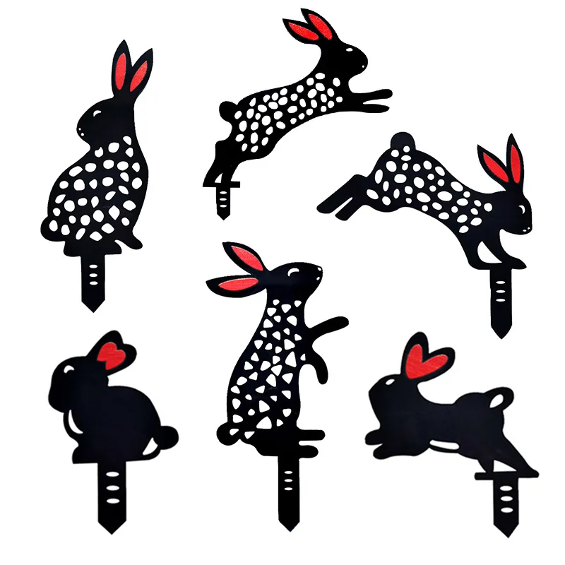 

easter decoration animals silhouette statue decor acrylic bunny yard art, 5 designs available