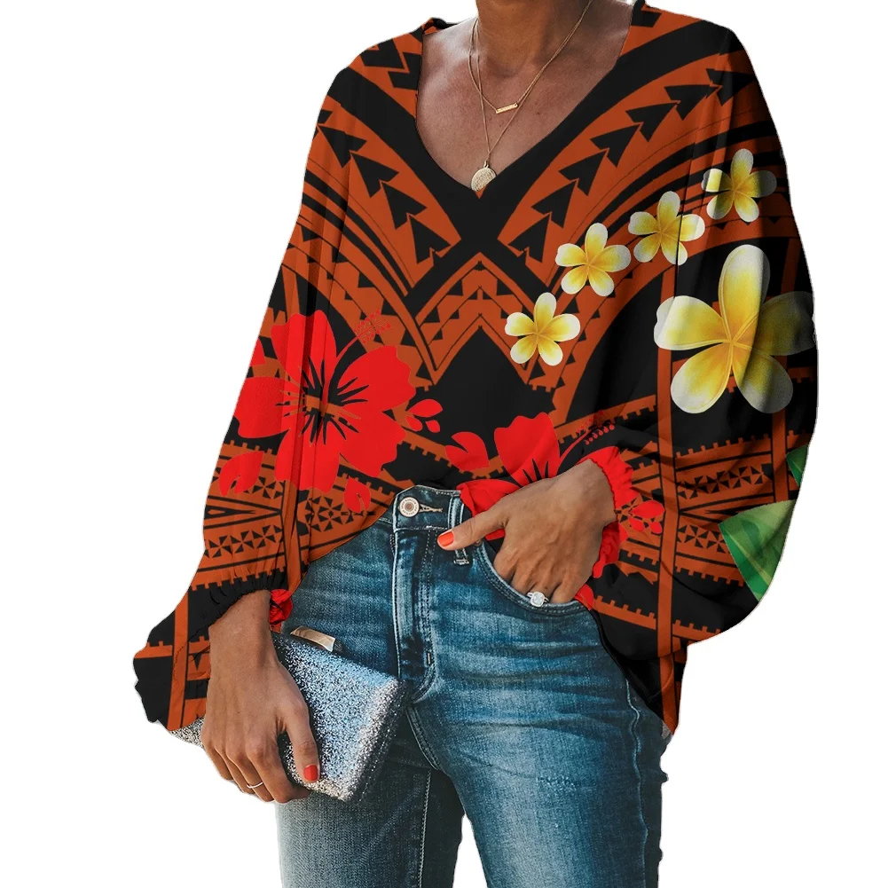 

Yellow American Samoan/Samoa Floral Custom Print Women Plus/Large SizeClothing Manufacturers Womens Cothing Plus Size Top, Customized color