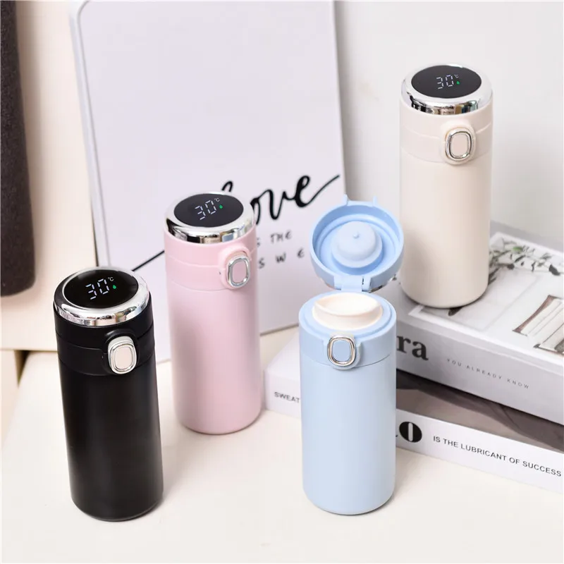 

320ml 420ml Stainless Steel Thermos Cup Tea Mug LED Flask Double Wall Vacuum Insulated Temperature Display Smart Water Bottles