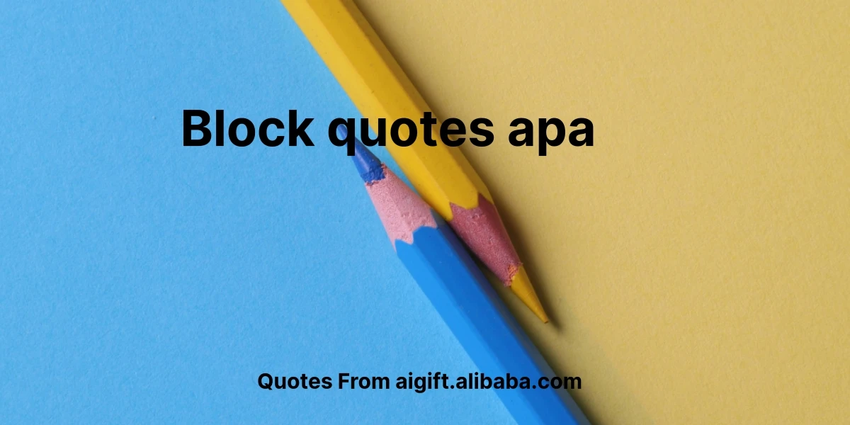 block quotes apa