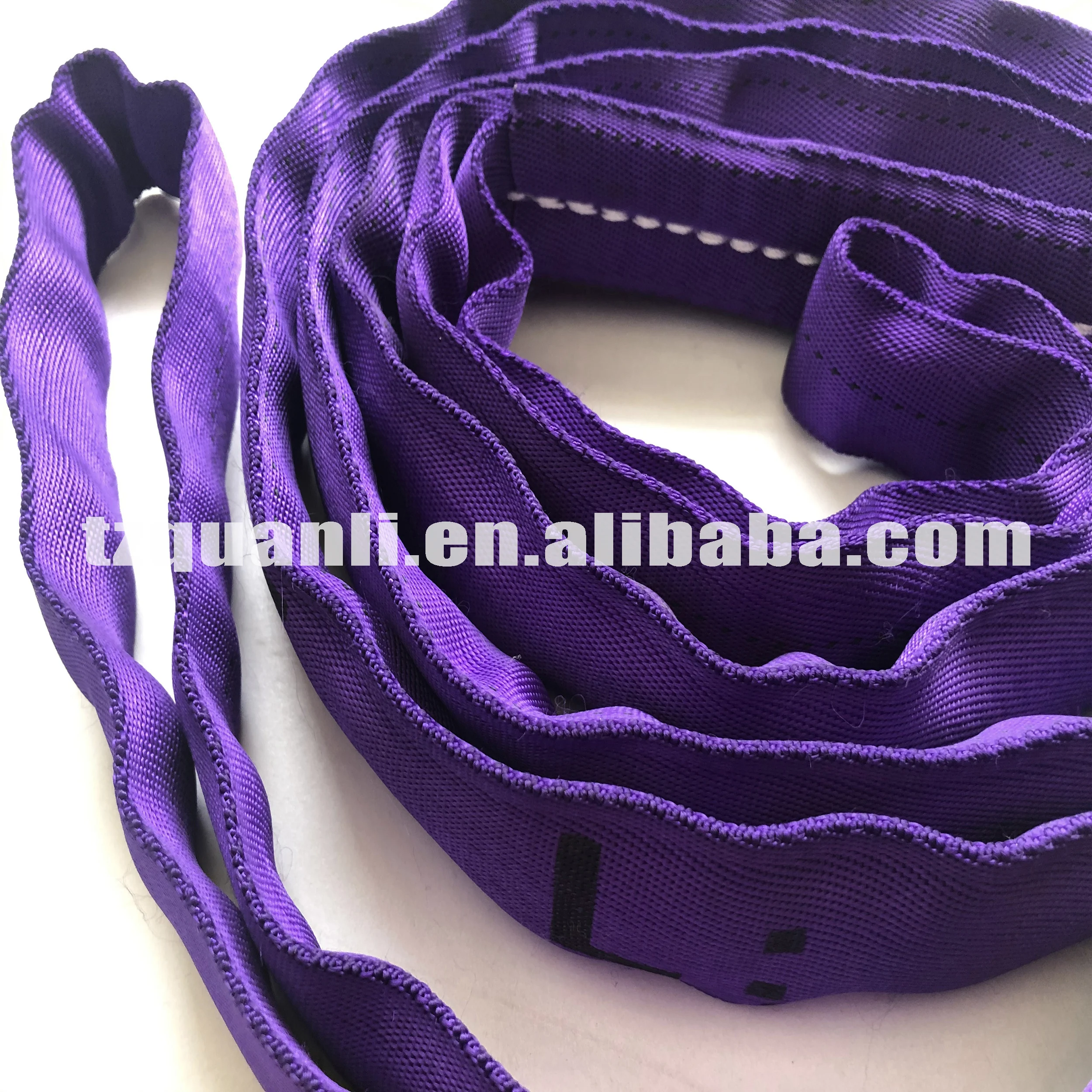 
1T(1T-500T)100% Polyester eye-eye soft Webbing lifting Sling 