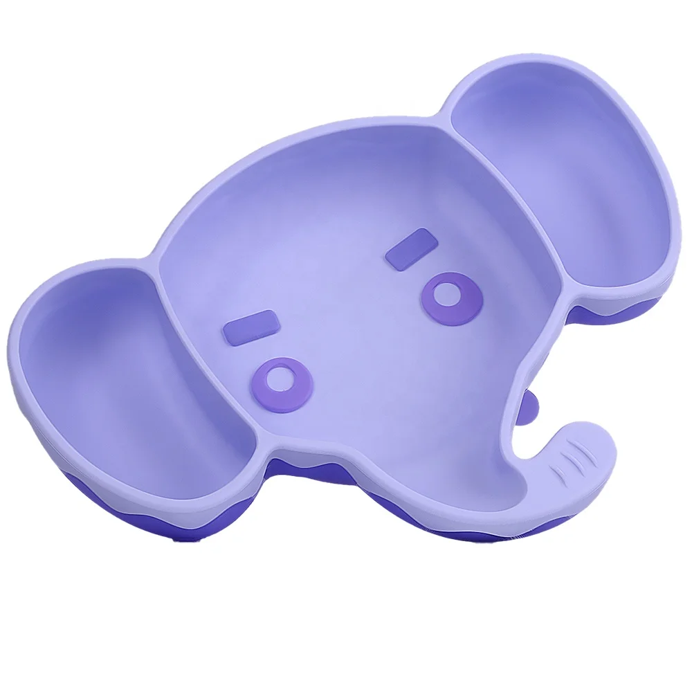 

2021 New Arrival Strong Suction Bottom BPA free feeding bowl Baby plate silicon