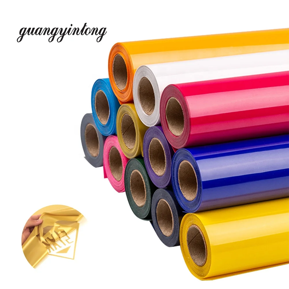 

Guangyintong PVC Heat Transfer Vinyl Good Price HTV Roll Easy Cut Vinyl For Clothing