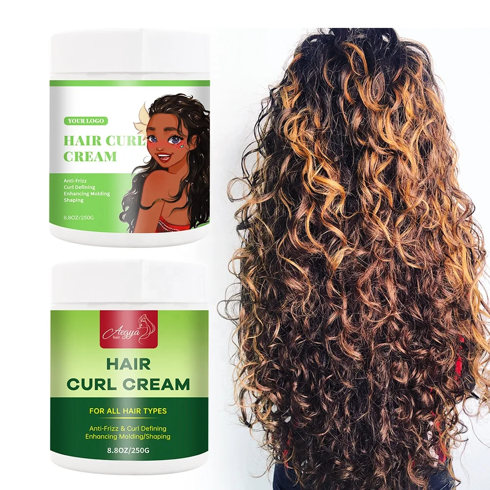 

No residue Control Frizz Smooth Hair Curling Moisture Cream Defining Hair Curly Cream For All Hair Types