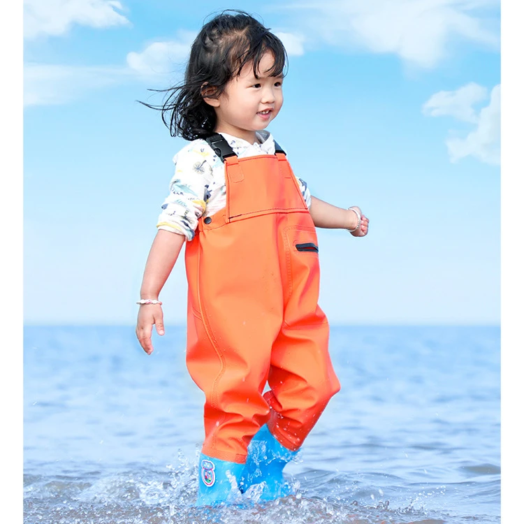 Kids Water Pants PVC Fishing Waterproof Waders Children Playing Water Fishing Waders