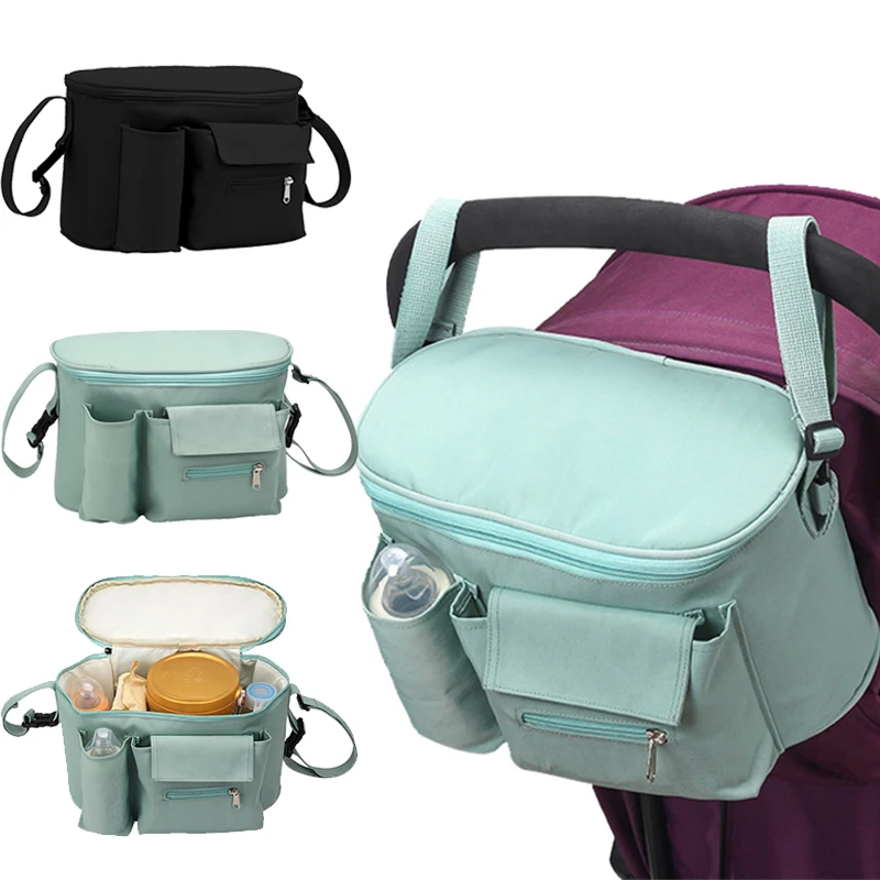 

Organizer Mommy Travel Bags Toddler Waterproof Milk Bottle Diaper Nappy Pram Stroller Hanging Bag Baby Stroller Bag, 10 color for select