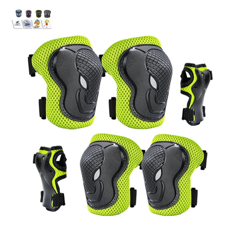 

Kids Bike Rider Protection Kit Safety Scooter Skateboard Protective Gears Knee Elbow Pads, Black/pink/red/green/blue/purple