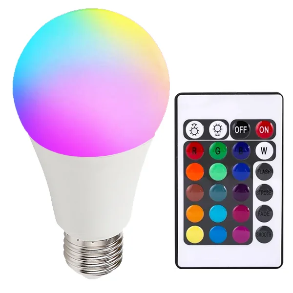 High quality rgb led smart bulb remote control RGBW A60 9W wholesale led bulb lighting