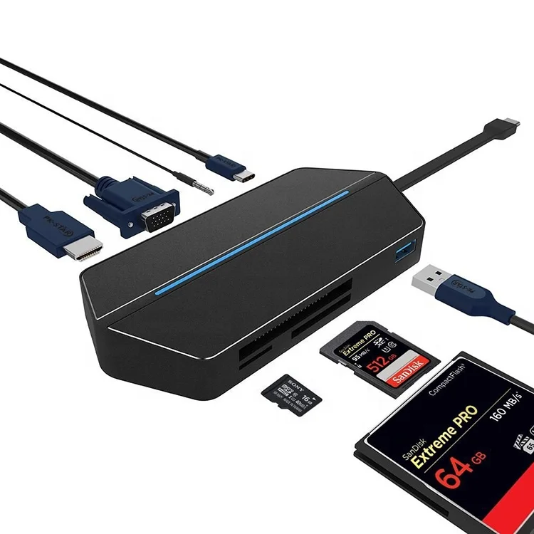 
New Design Mini Industrial Usb Type C Adapter Driver Custom 8 Port Usb Hub 