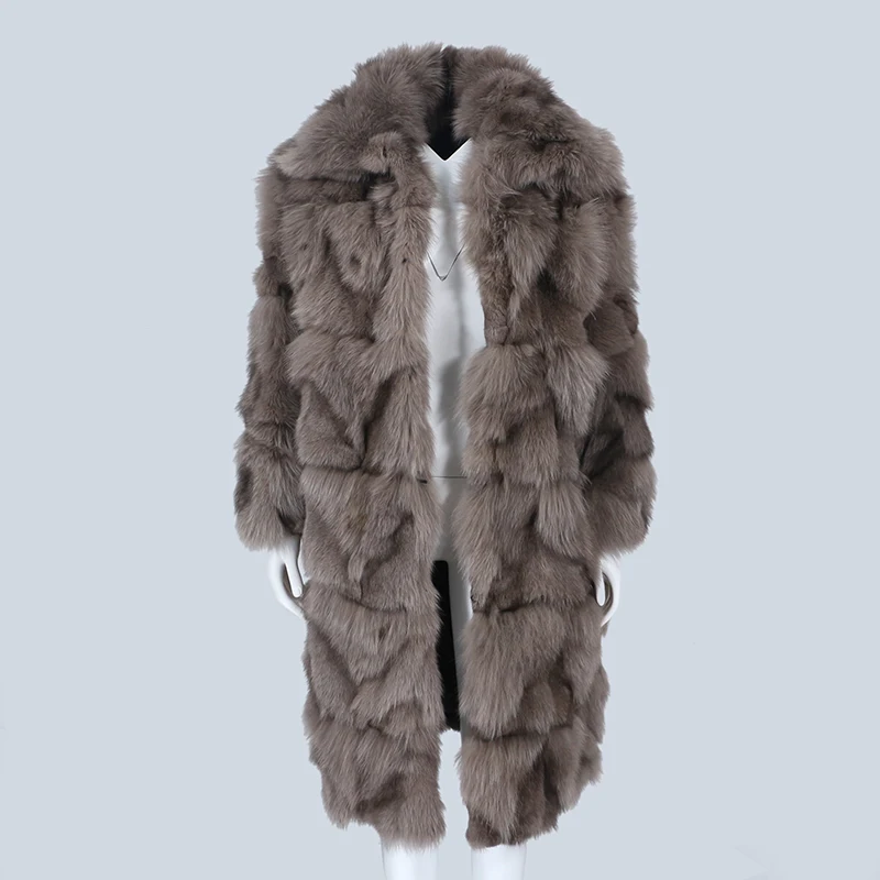 

OFTBUY 2021 Fashion X-Long Natural Real Fox Rex Rabbit Fur Coat Winter Jacket Women Outerwear Streetwear Thick Warm Korea Loose