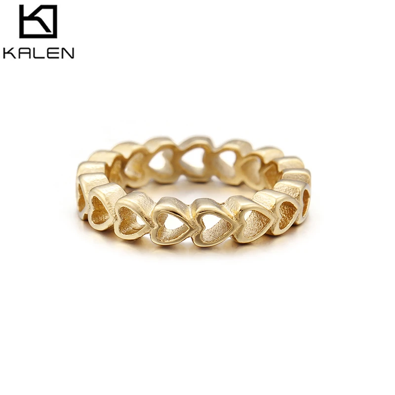

High Quality 18k Gold Vacuum Plating Eternity Band Rings Stainless Steel Women Rings, Silver/gold