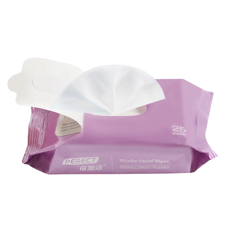 
PERFCT Micellar Facial Wipes Custom private label Makeup Remover Pure Water Face clean wipes wet 