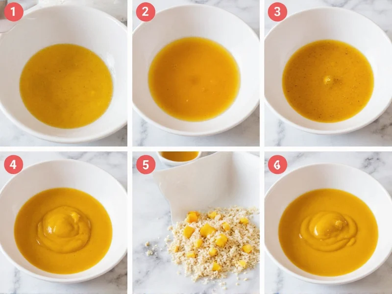 Step-by-step honey mustard sauce preparation process