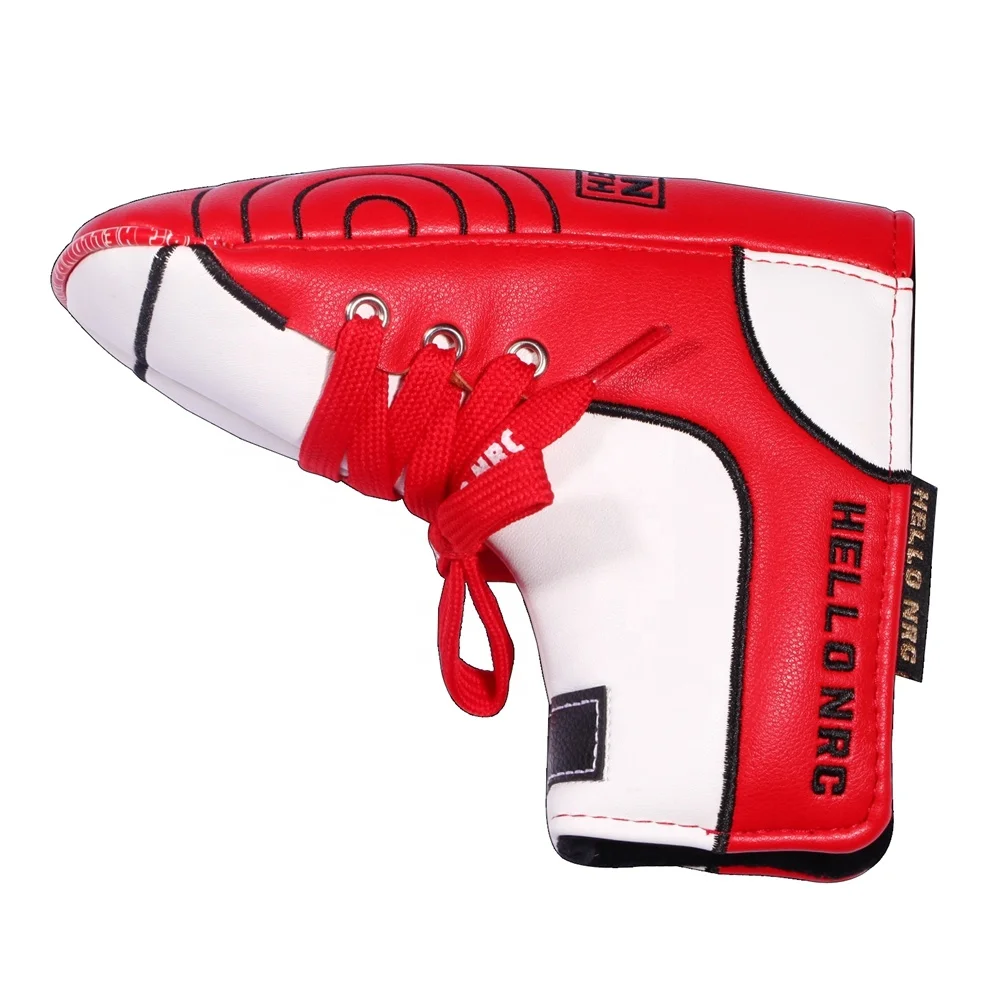 

Drop-shipping Red PU Leather Shoes Style Golf Blade Putter headcover