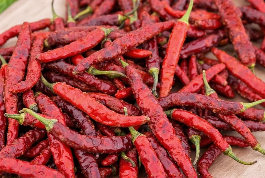 Dried chile peppers in a bowl