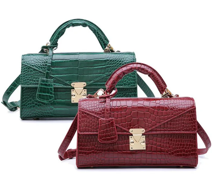 

Luxury women clutch bag evening party crocodile pattern leather fashion handbags for women