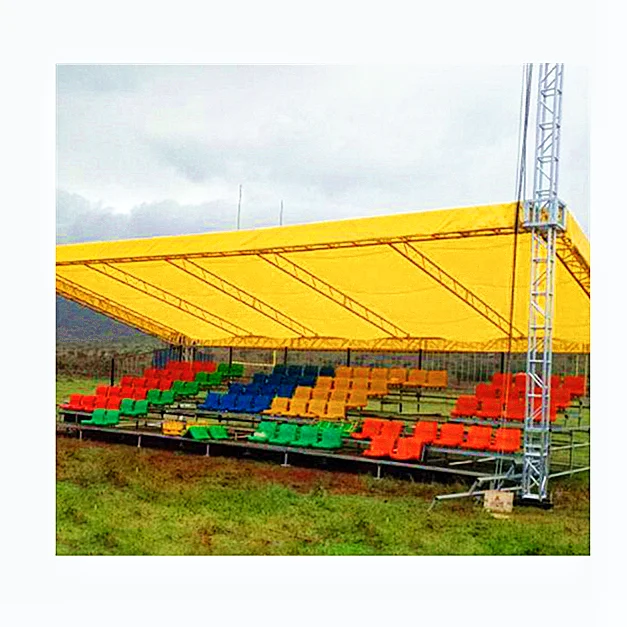 

Portable grandstand stadium - Mobile Temporary and Permanent Grandstand, Silver and optional