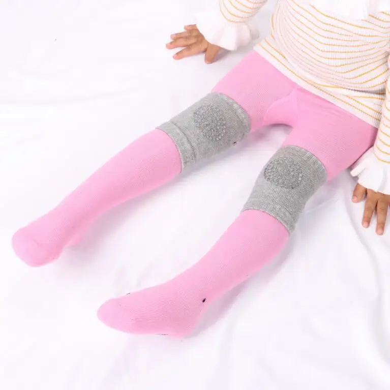 

Hot Selling anti Slip Cotton Knitted Baby Leg Warmers Knee Pads Baby Crawling Knee Pads, As picture shows